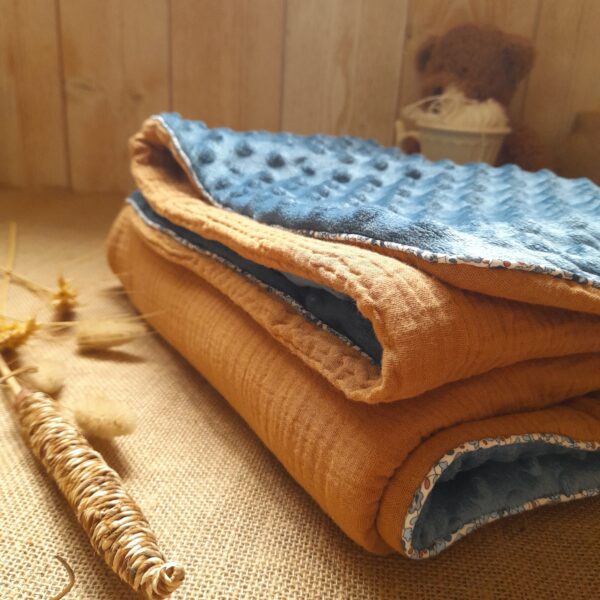 Couverture bleu & camel