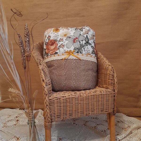 Couverture grandes fleurs vintage