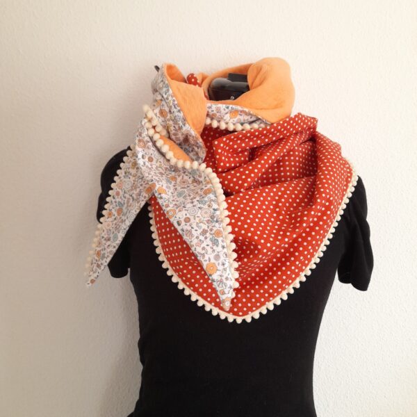 Chèche - pois terracotta