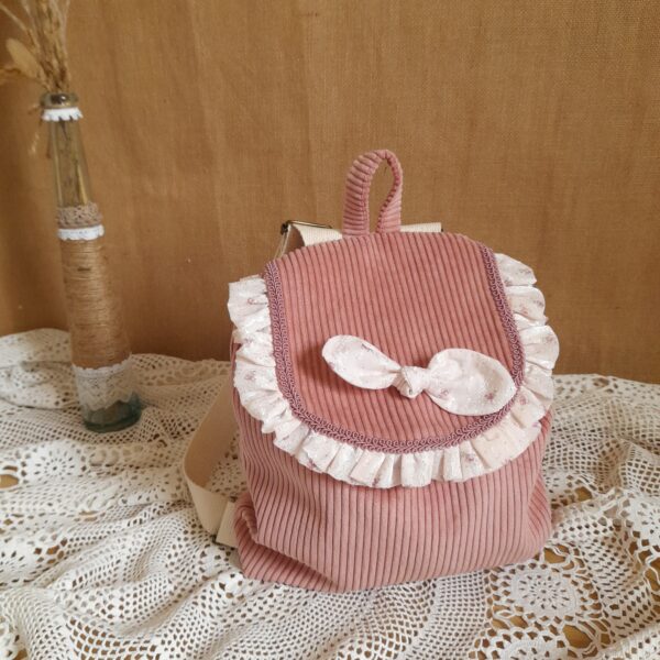 Sac à dos rose vintage