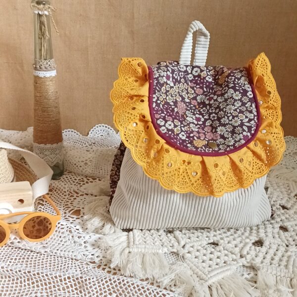 Sac à dos fleuri & froufrou