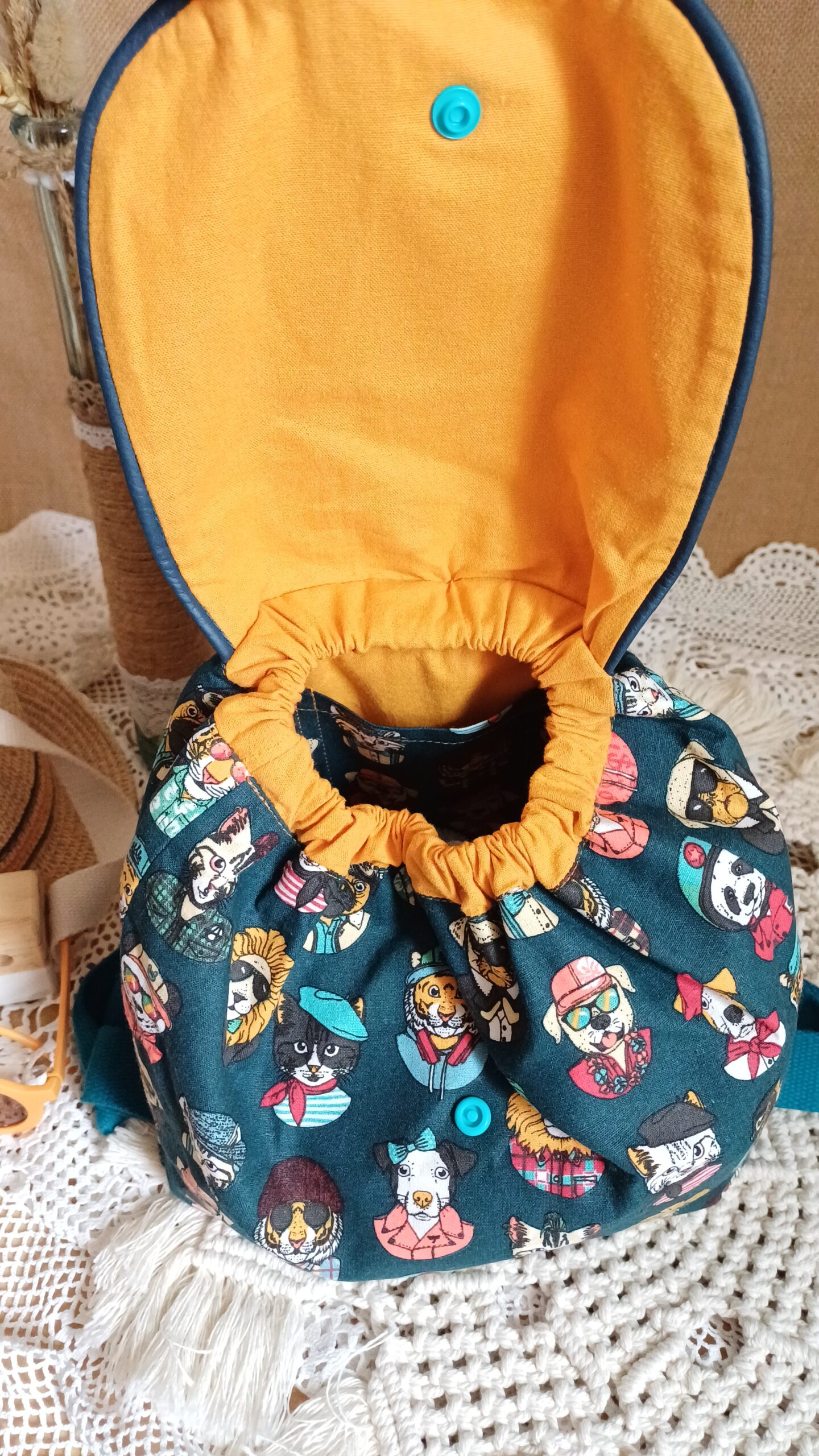 Sac à dos funky cats & dogs – Image 2